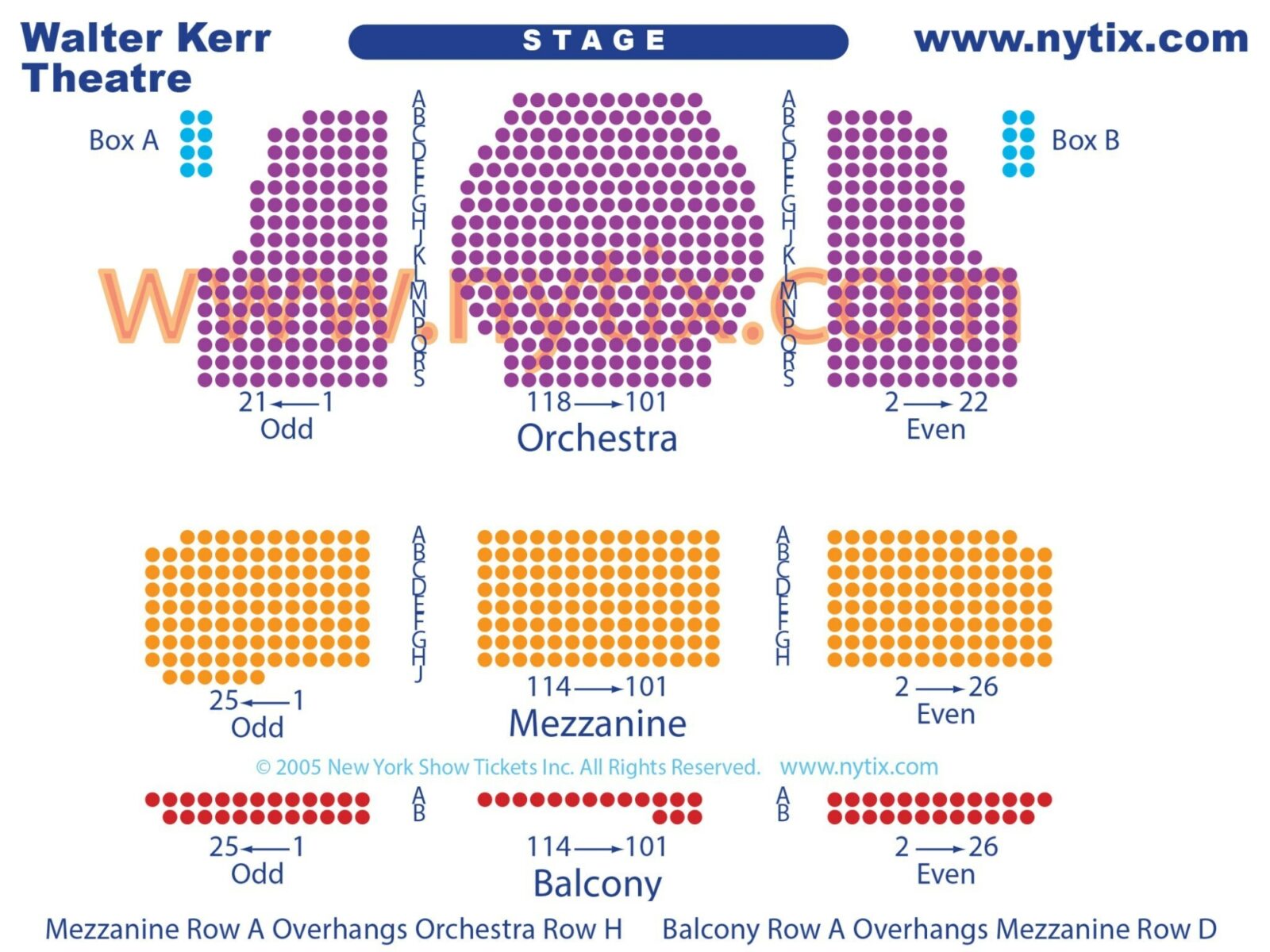 Walter Kerr Seating Chart