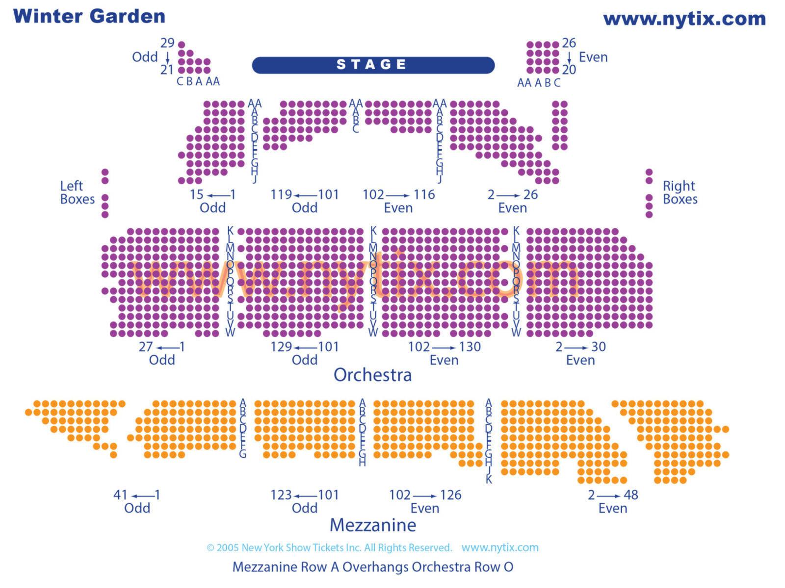 Winter Garden Theater Nyc Seating Chart