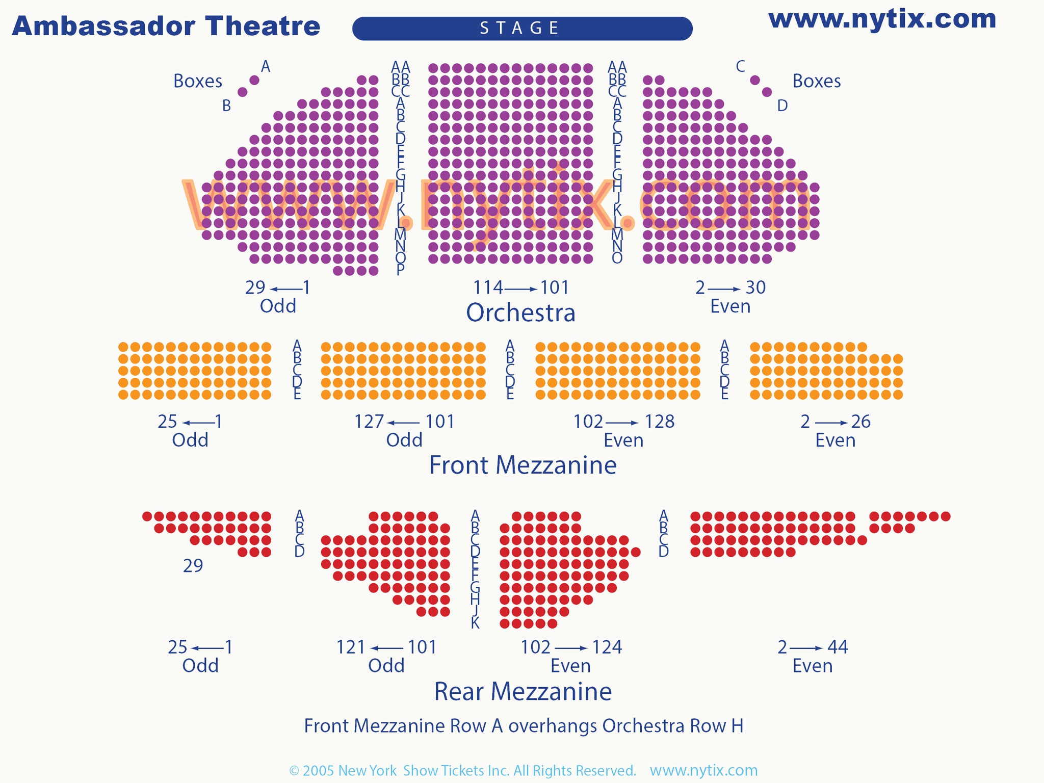 Ambassador Theater Nyc Seating Chart