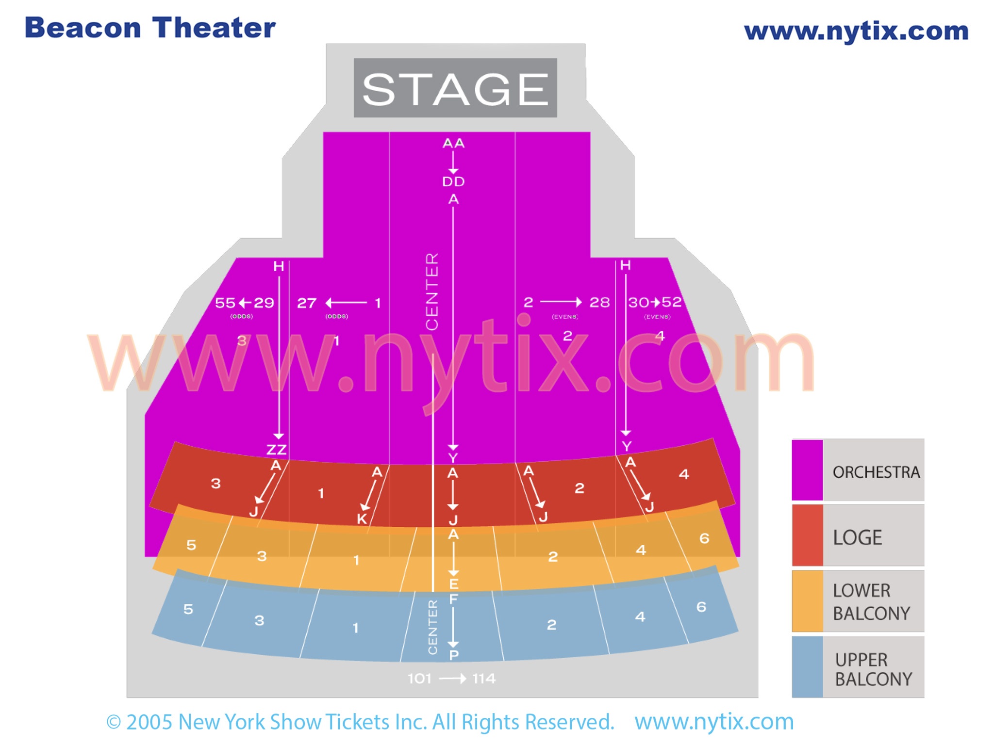 Beacon Broadway Theatre Seating Chart