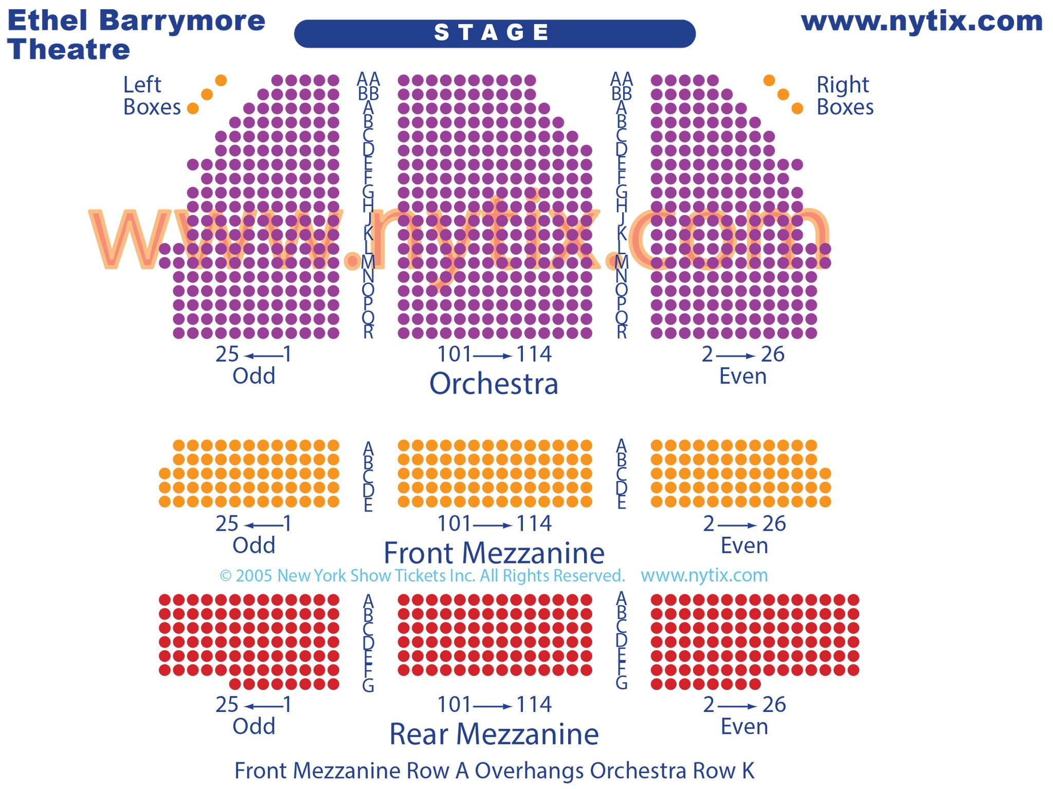 Barrymore Theatre Seating Chart