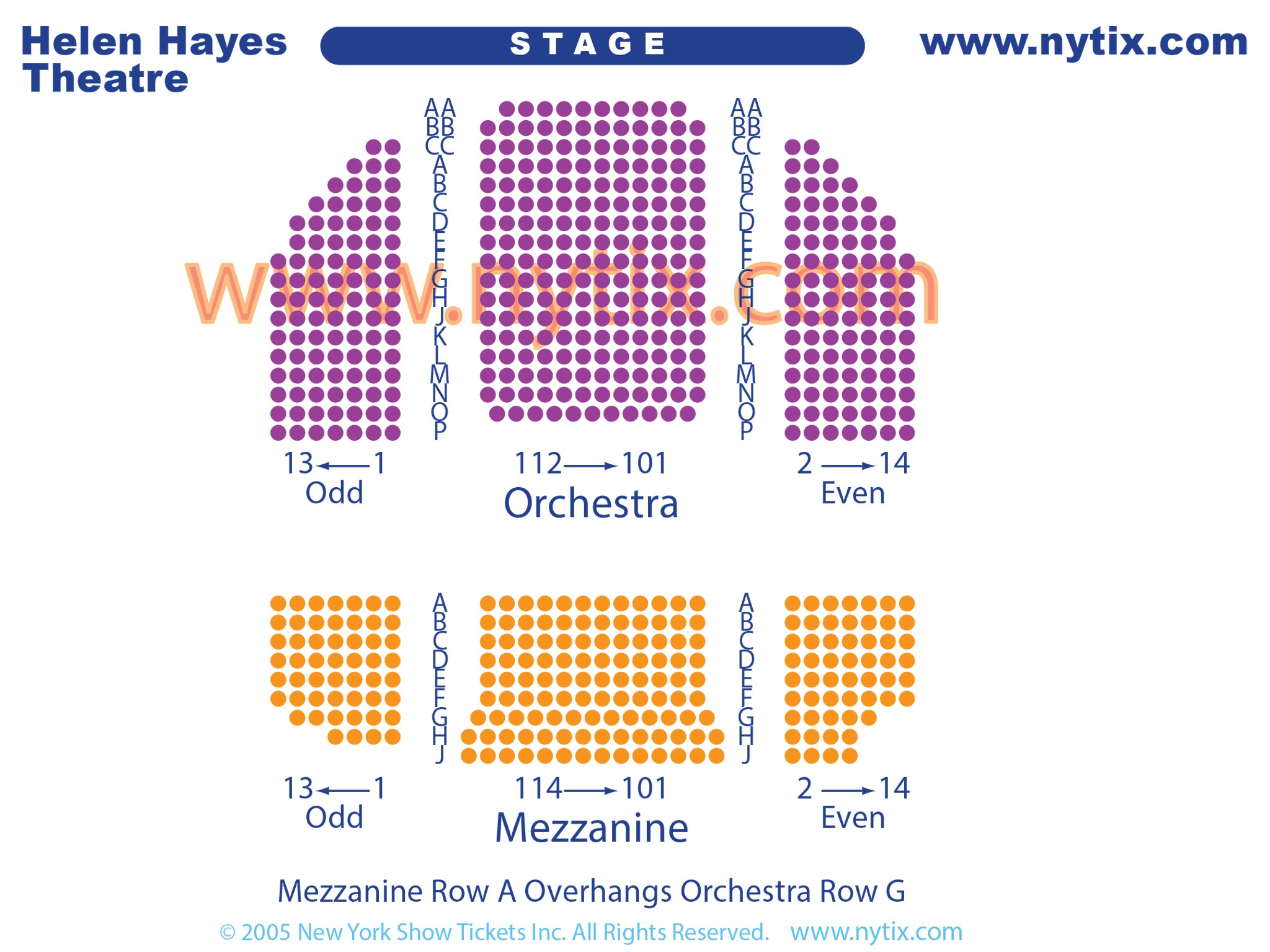 Helen Hayes Broadway Seating Chart