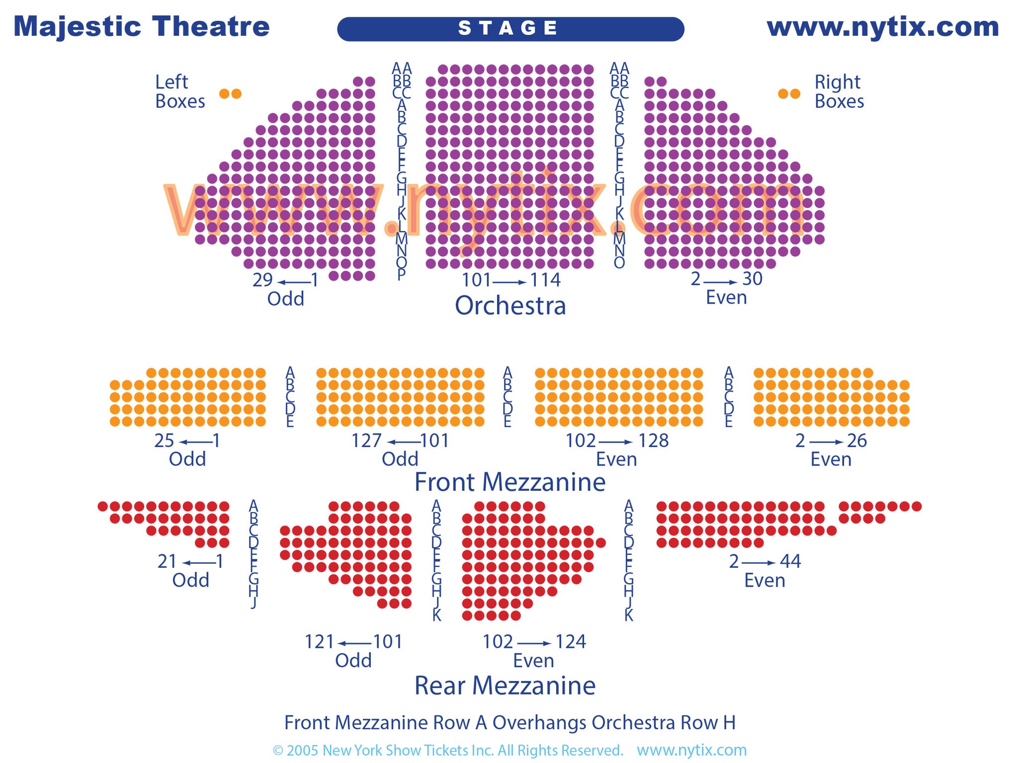 Majestic Theatre New York Seating Chart & Photos