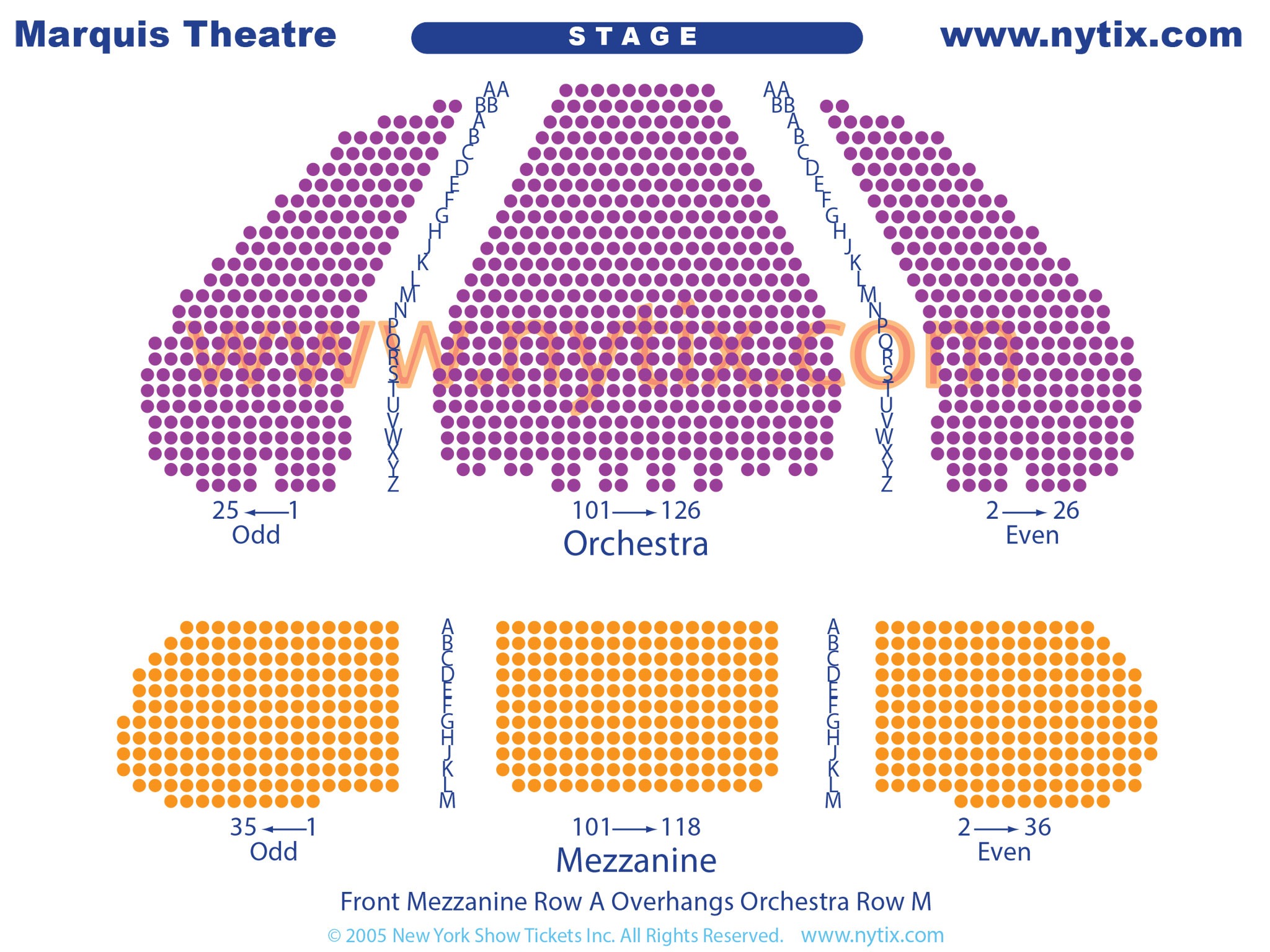 Broadway Theatre Marquis Seating Chart
