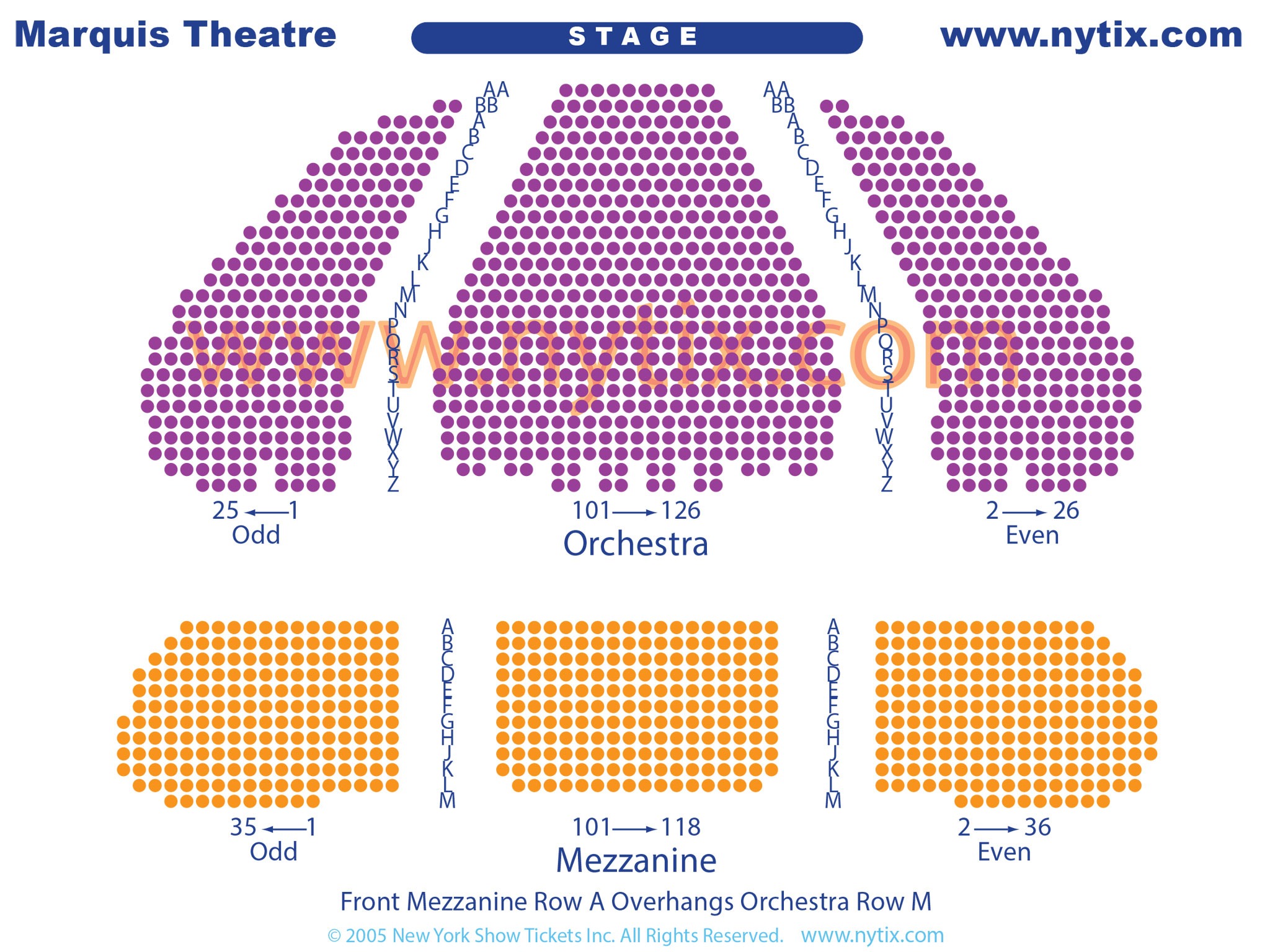 Marriott Marquis Theater Seating Chart