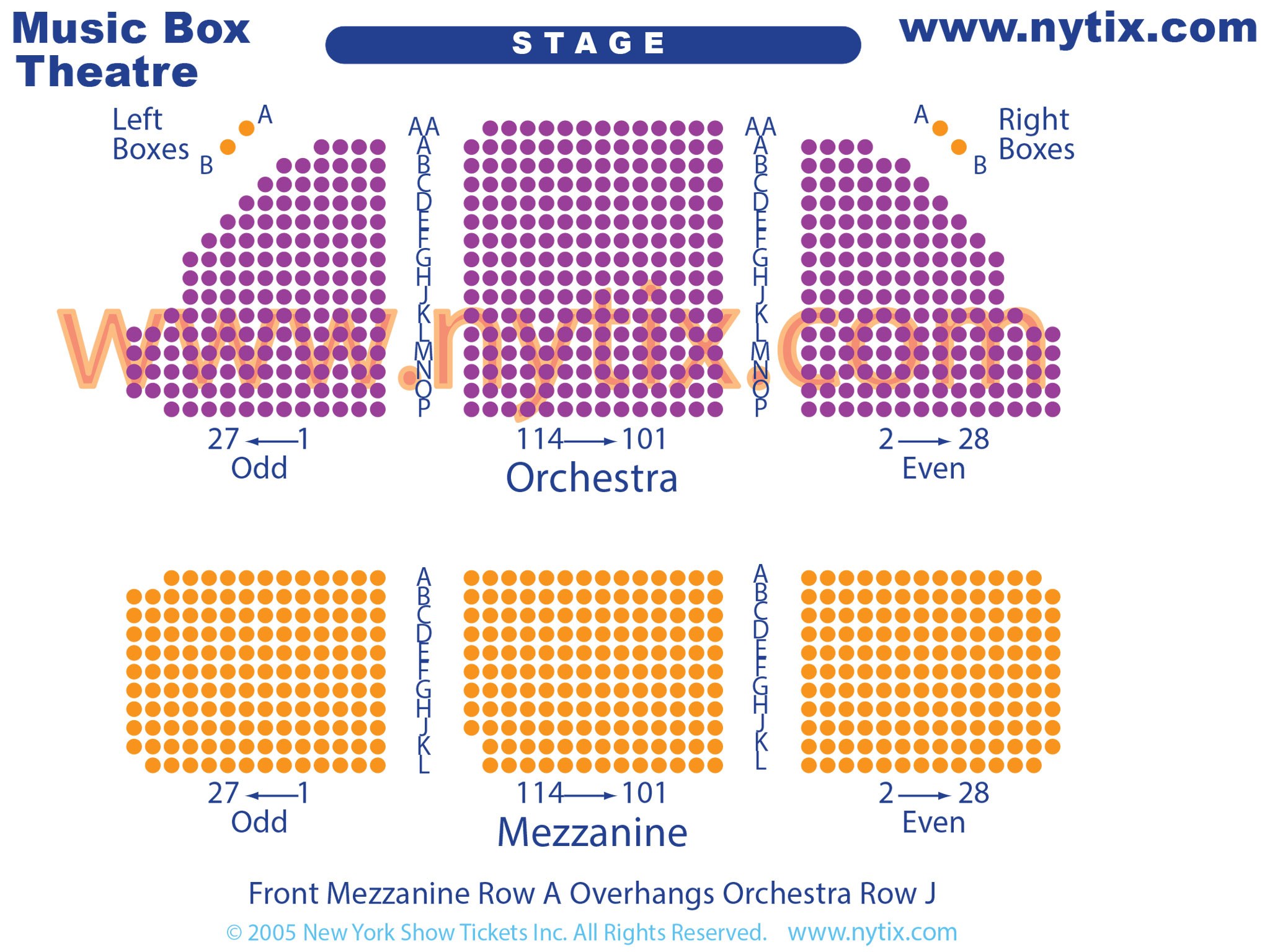 Music box shop theatre seating plan