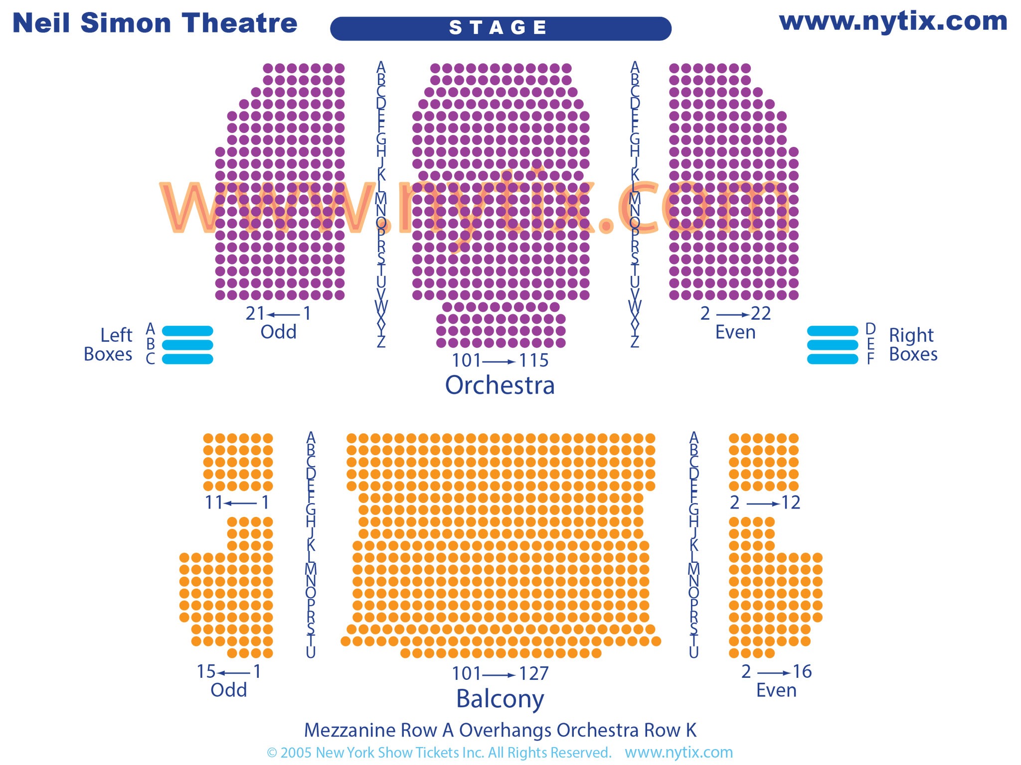 Neil Simon Theatre on Broadway in NYC