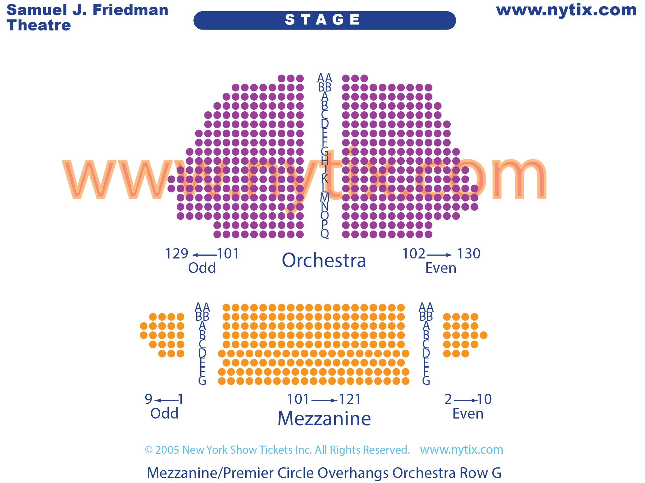 Samuel J Friedman Theatre Seating Chart