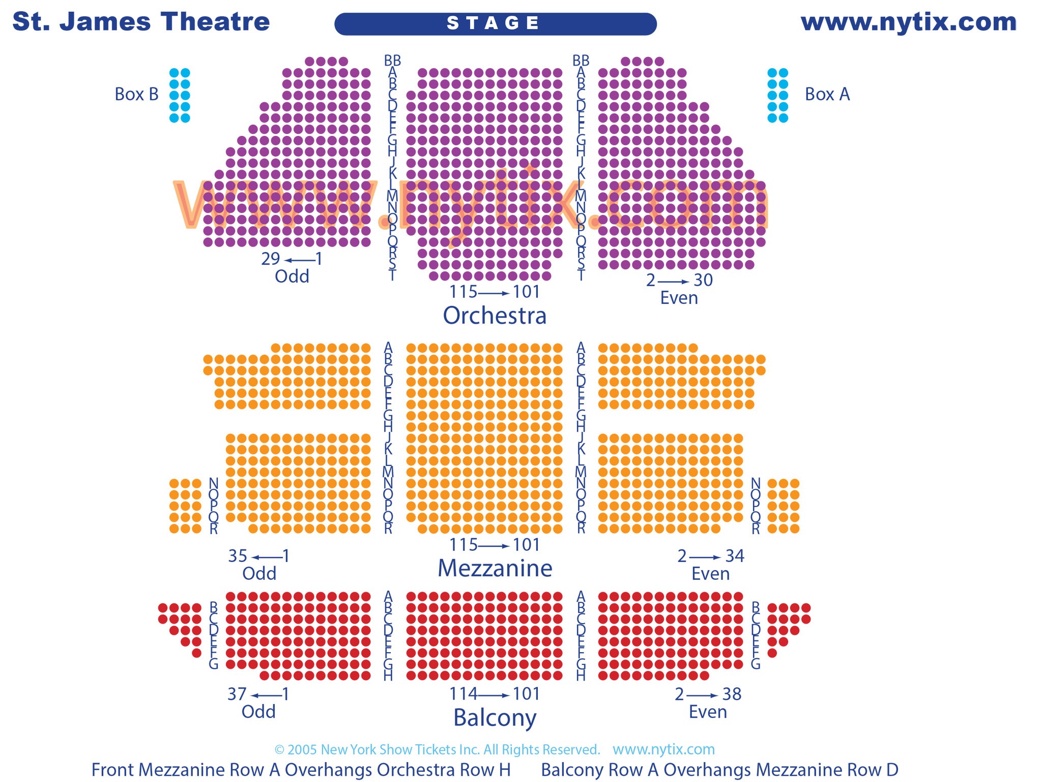 St James Theatre Frozen Seating Chart