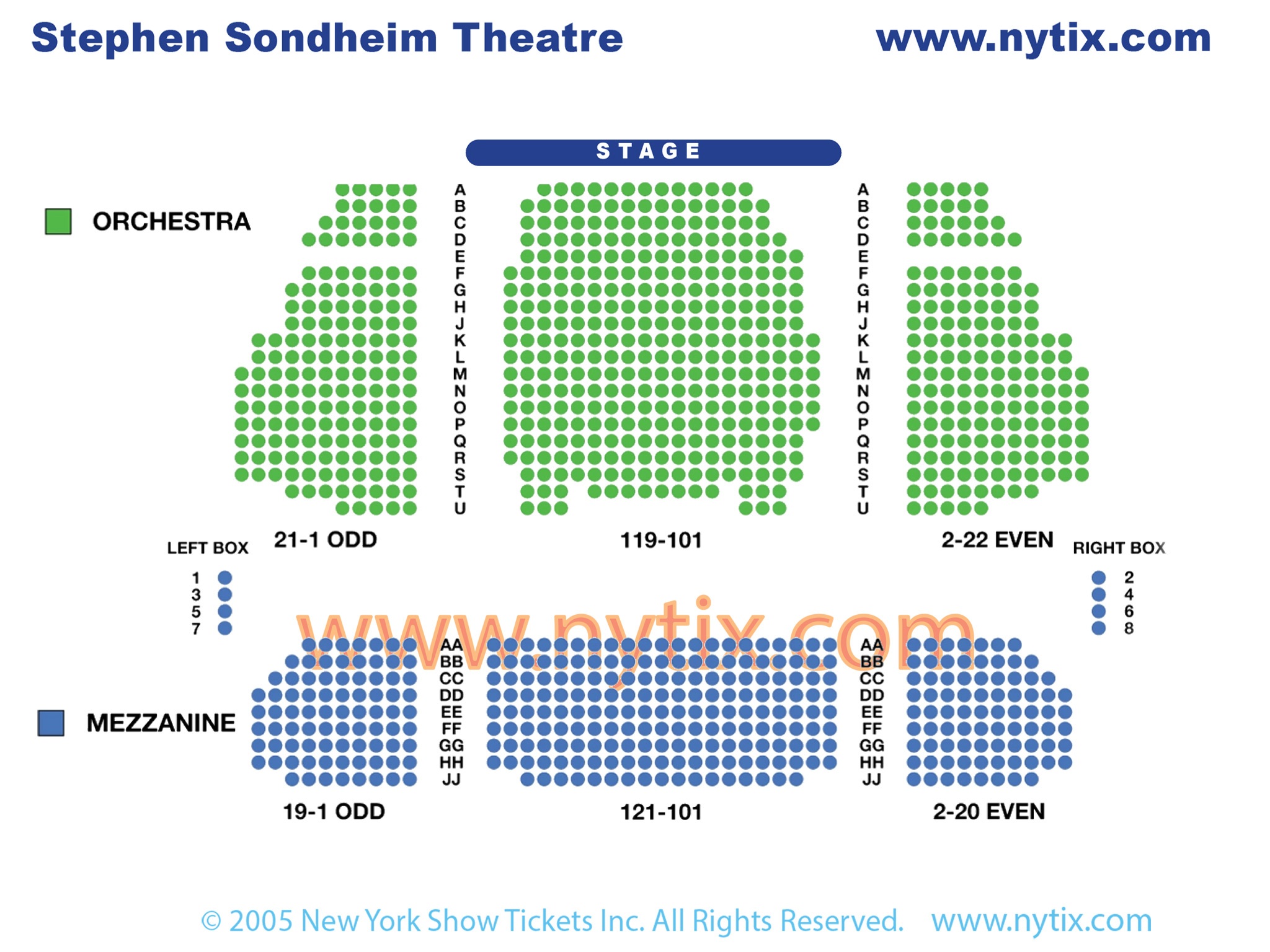 Stephen Sondheim Theatre New York Seating Chart