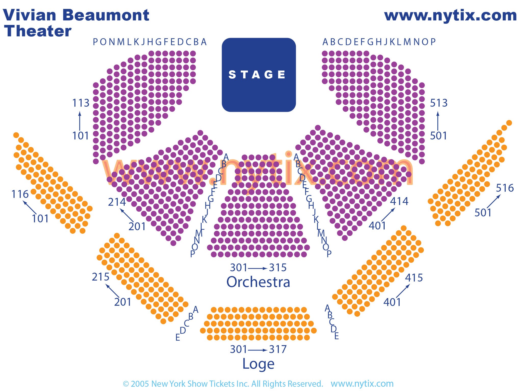 Vivian Beaumont Theatre Seating Chart